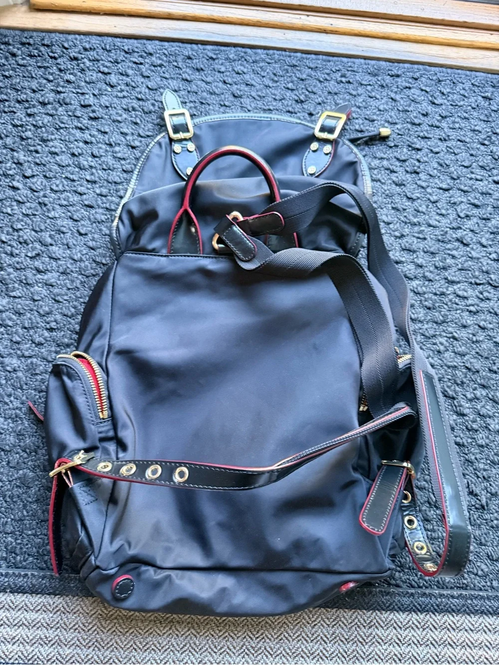 MZ Wallace Backpack - Red Interior with Gold Hardware - Picture 2 of 3